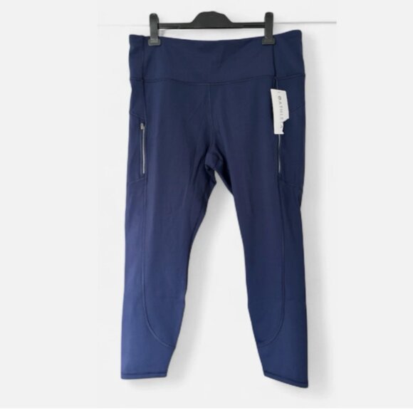 Athleta Rainier Tight Size 2X Navy Blue new with tags - Picture 2 of 7